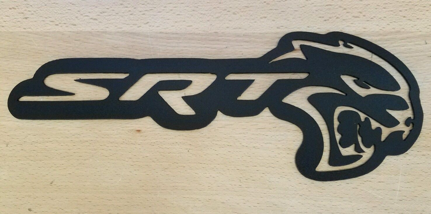 Plasma cut Kandy blue Dodge SRT Hellcat  face Metal Man Cave/Garage Wall Art 