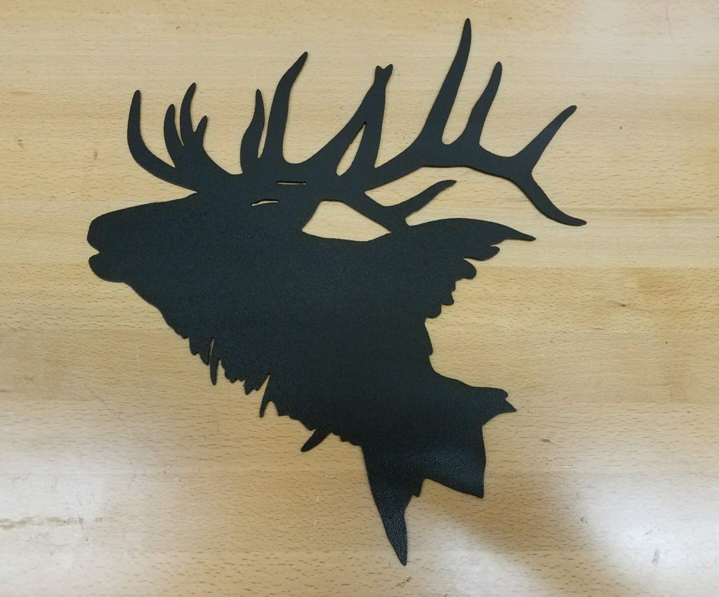 Elk Head metal wall art plasma cut decor gift idea Gas Pro Shop