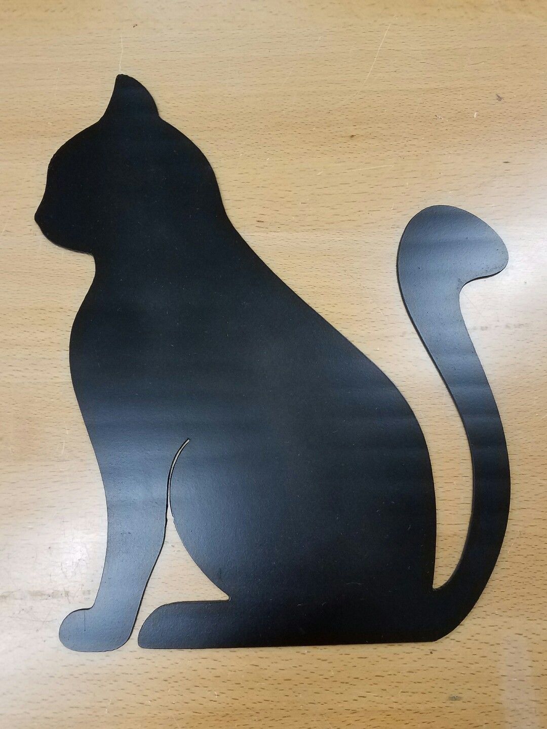 Black Cat Sitting Metal Wall Art Plasma Cut Decor T Idea Kitty Gas