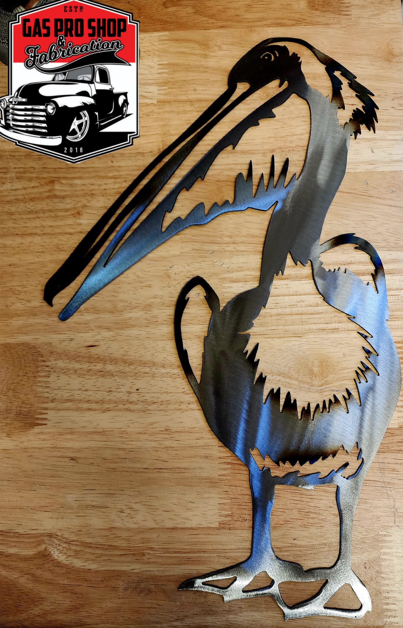 Pelican metal wall art Gas Pro Shop & Fabrication